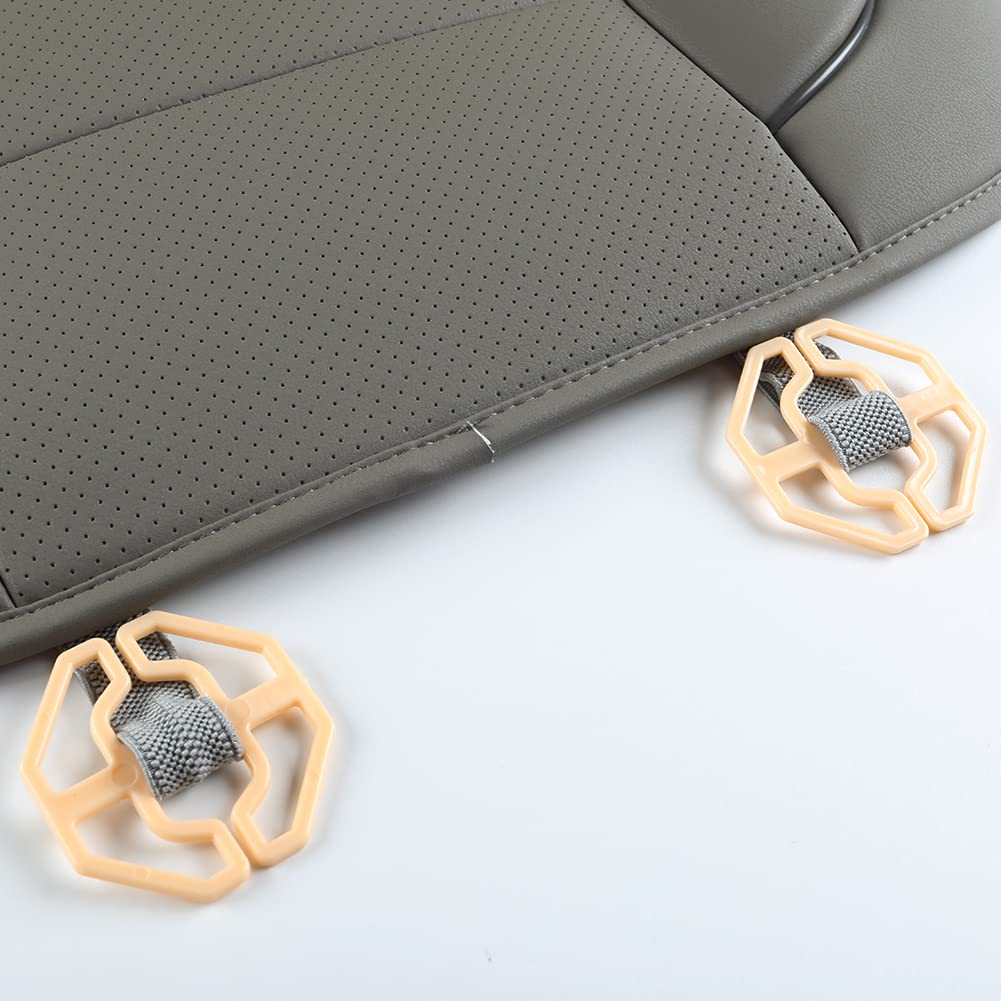 1Pcs Luxury Car Seat Backrest Protector Cover Car Interior Pu Leather Car Seat Cover Universal Anti-Slip Seat Cover(Dark Grey Backrest)