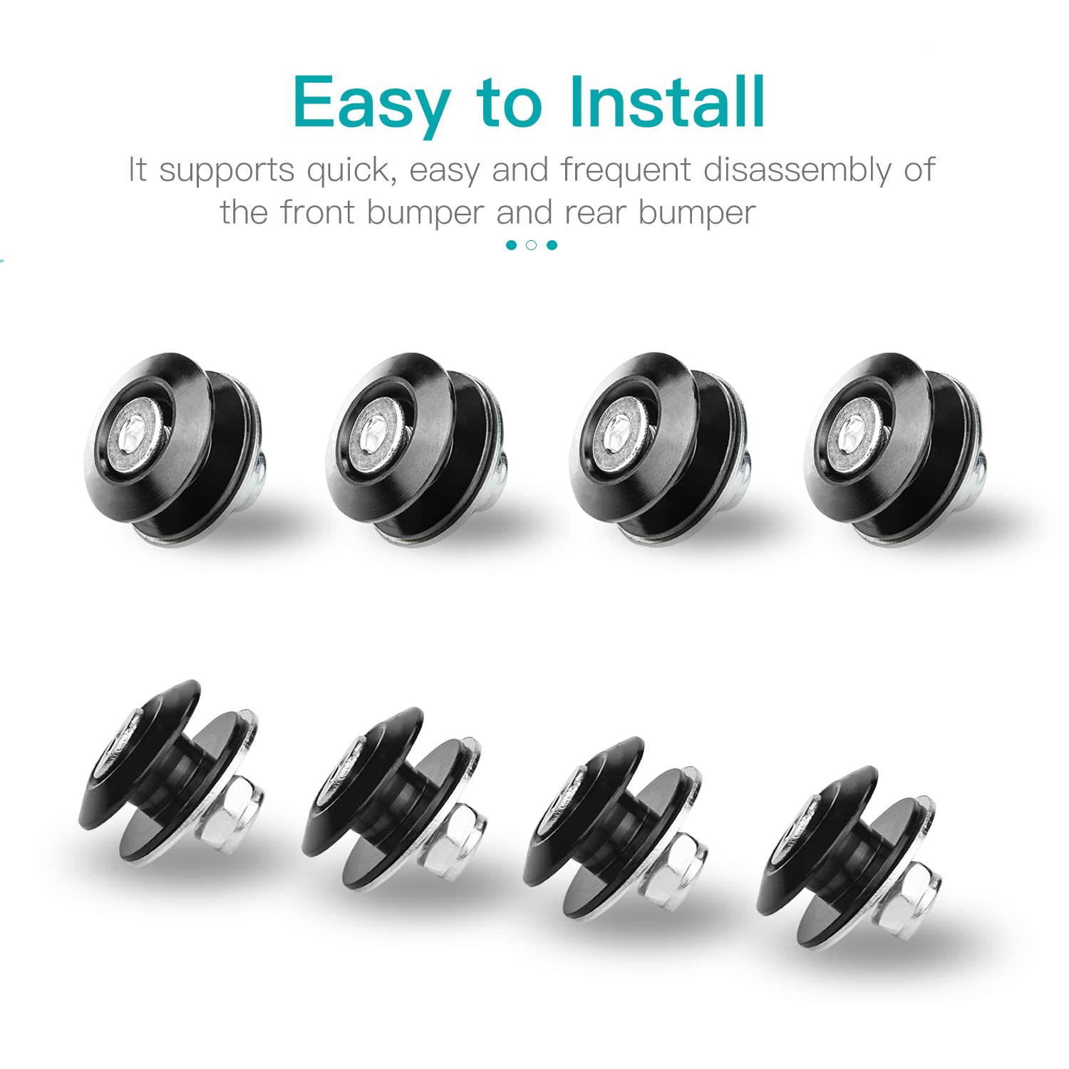 Bumper Quick Release, Mellbree Upgrade Quick Release Trunk Front Rear Bumper Holders With Stainless Steel Screws Kit Compatible