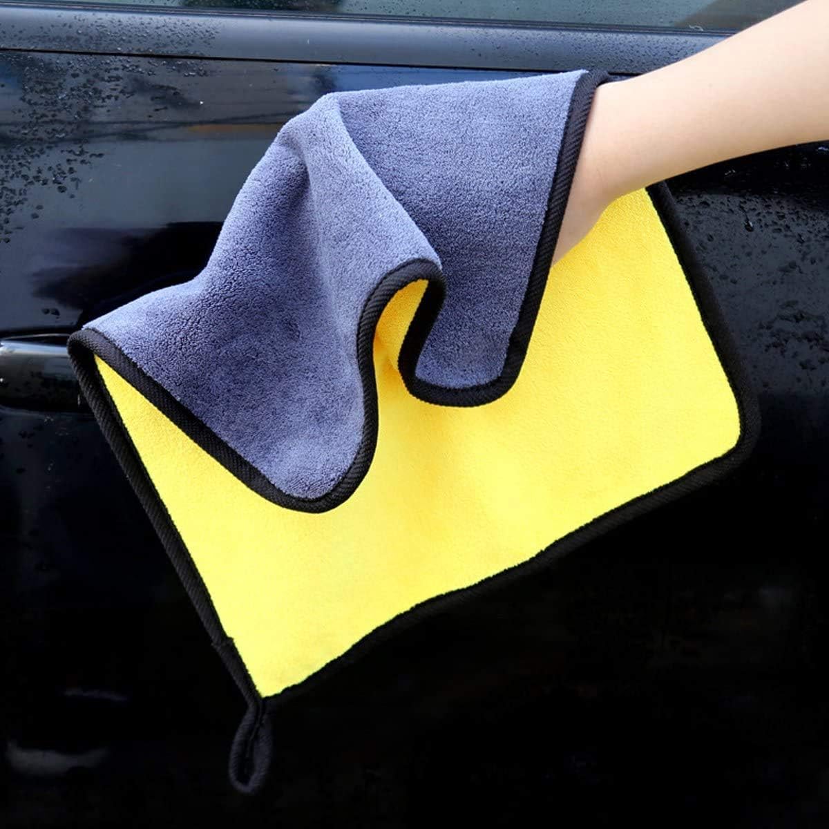 Buysasta Microfiber Cleaning Cloth, Softer Thicker Super Absorbent LintFree Drying Towel for  All Bikes/Car (45x45 cm) (Pack o
