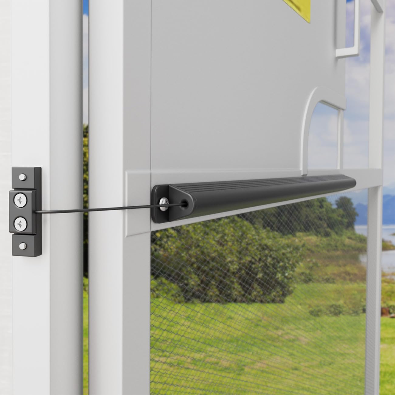 Golysoa RV Screen Door Closer, Automatic Closing with Adjustable Tension, Universal Fit for Most Camper Screen Doors, Aluminum C
