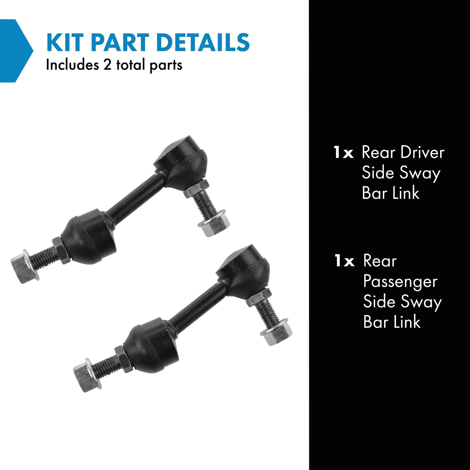 Trq Rear Sway Bar Stabilizer Link Set Compatible With 2003-2006 Ford Expedition Lincoln Navigator