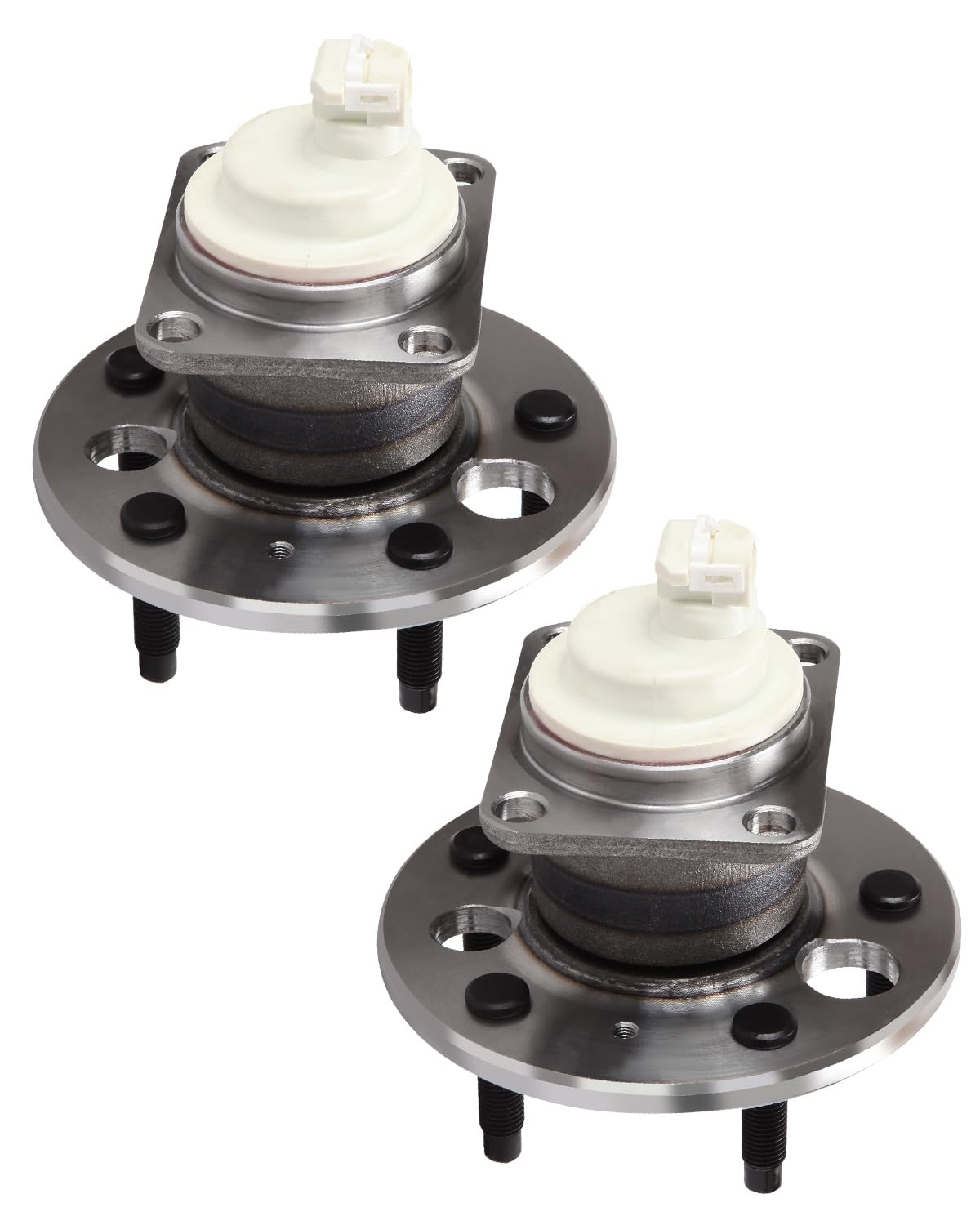 ECCPP Replacement for Pair of 2 New Complete Rear Wheel Hub Bearing Assembly 5 Lugs w/ABS for 2005-2009 Buick Chevy 512237x2