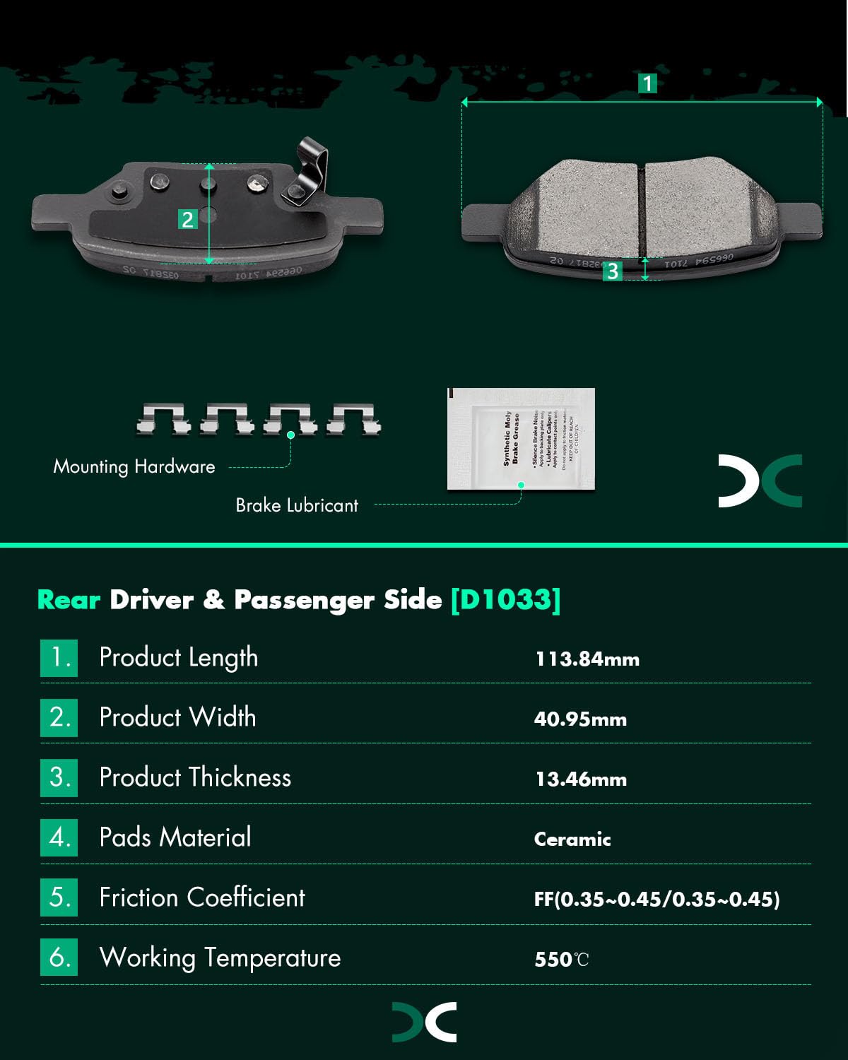 Ceramic Brake Pads Kits,Scitoo 8Pcs Brakes Pads Set Fit For 2008 For Chevy Cobalt, 04-12 For Chevy For Malibu,07-09 For Pontiac