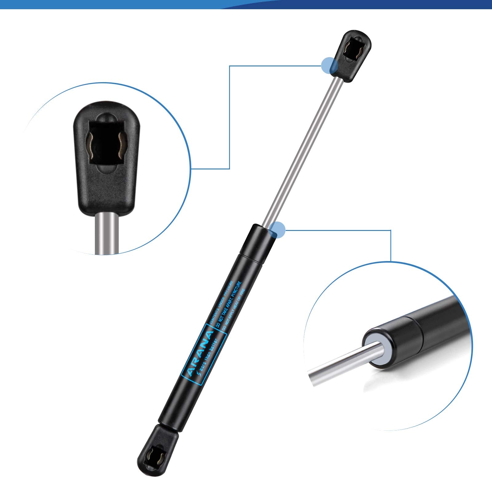 ARANA 10 Inch 45Lb/200N Gas Struts Shocks Spring Lift Support, Tool Box Struts 10 inch,Gas Spring for Truck/Pickup/Toolbox/Cabin