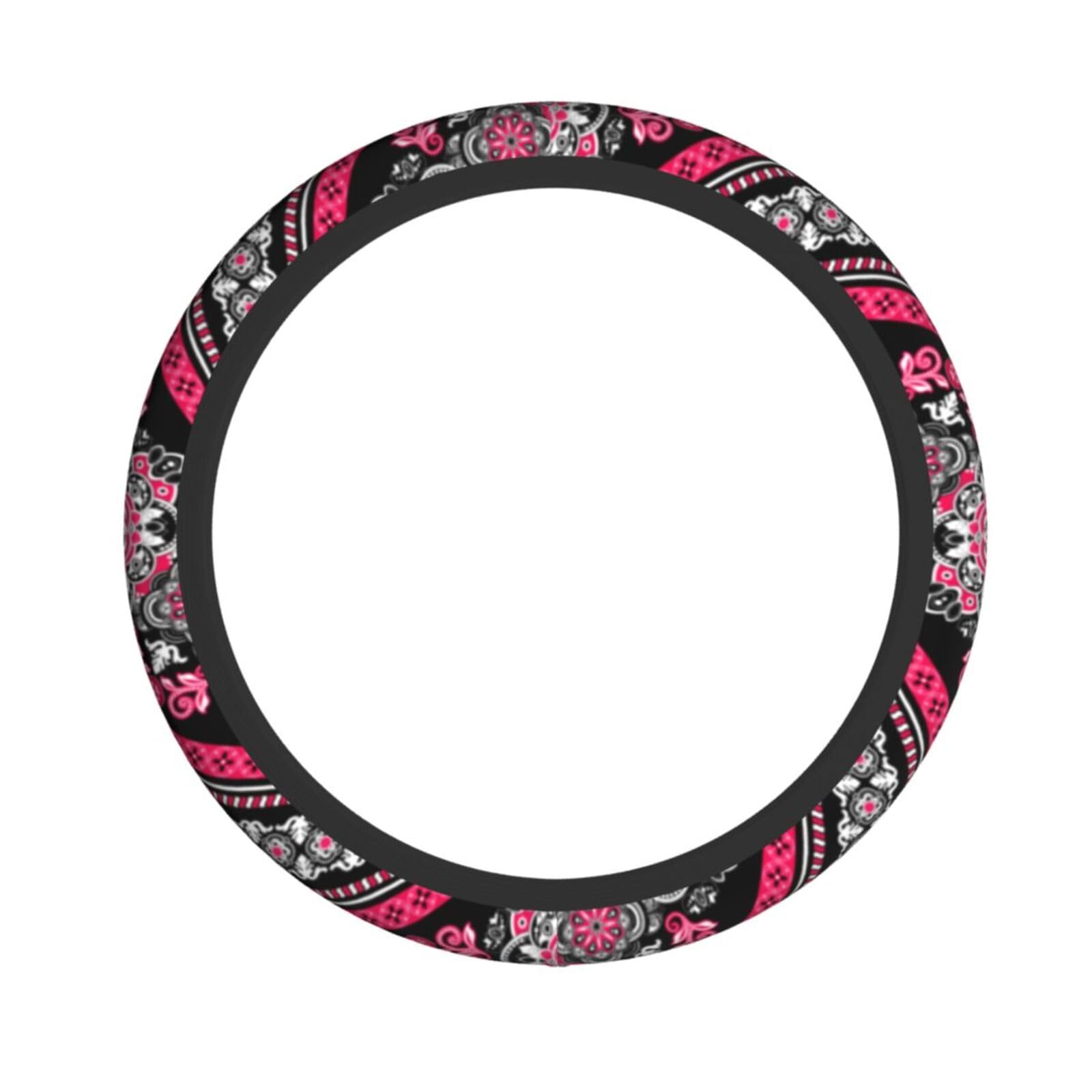 Boho Car Steering Wheel Cover Auto Accessories Universal 15 Inch Non-Slip Neoprene For Women Cute Automotive Suv Van Truck Wheel Protector