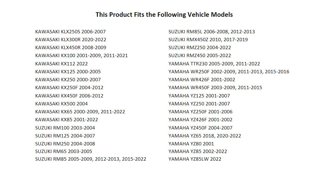 Tusk Brake Lever Black Compatible With Kawasaki Kx85 2001-2025/Kx65 2000-2025/Compatible With Yamaha Yz85 2002-2025