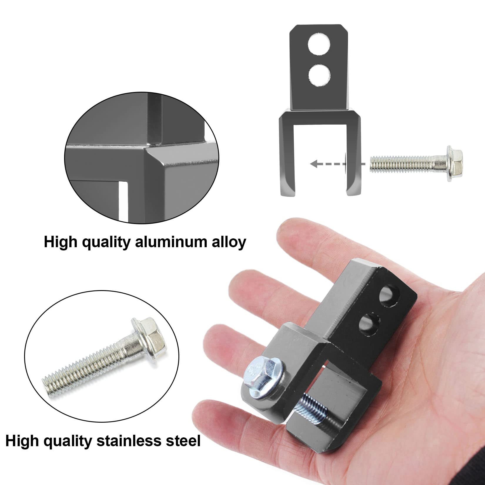 psler M8 8mm Titanium Rear Shock Extender Absorbers Motorcycle Riser Adapter with Screws - High Damping Device for Enhanced Performance