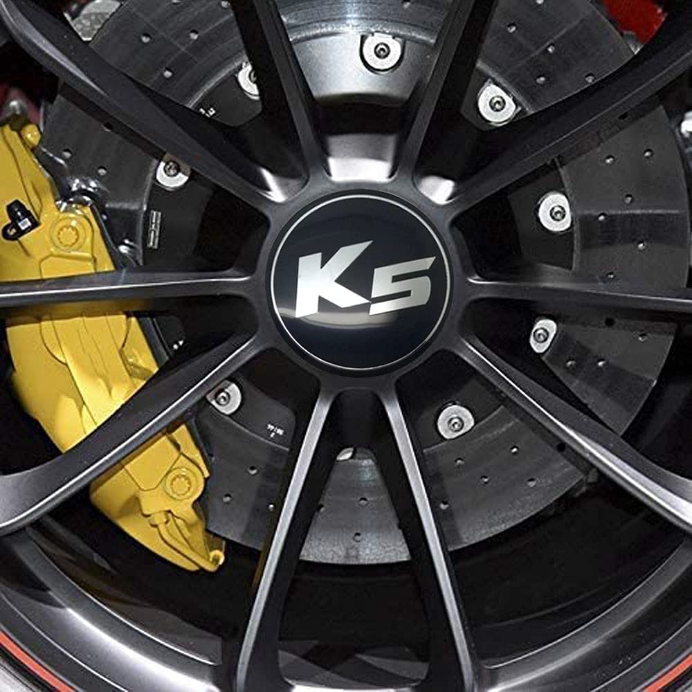 4Pcs 2.22Inch Car Logo Abs Material Wheel Center Cap Sticker Wheel Emblem Badge Logo Stickers (Fit K5)