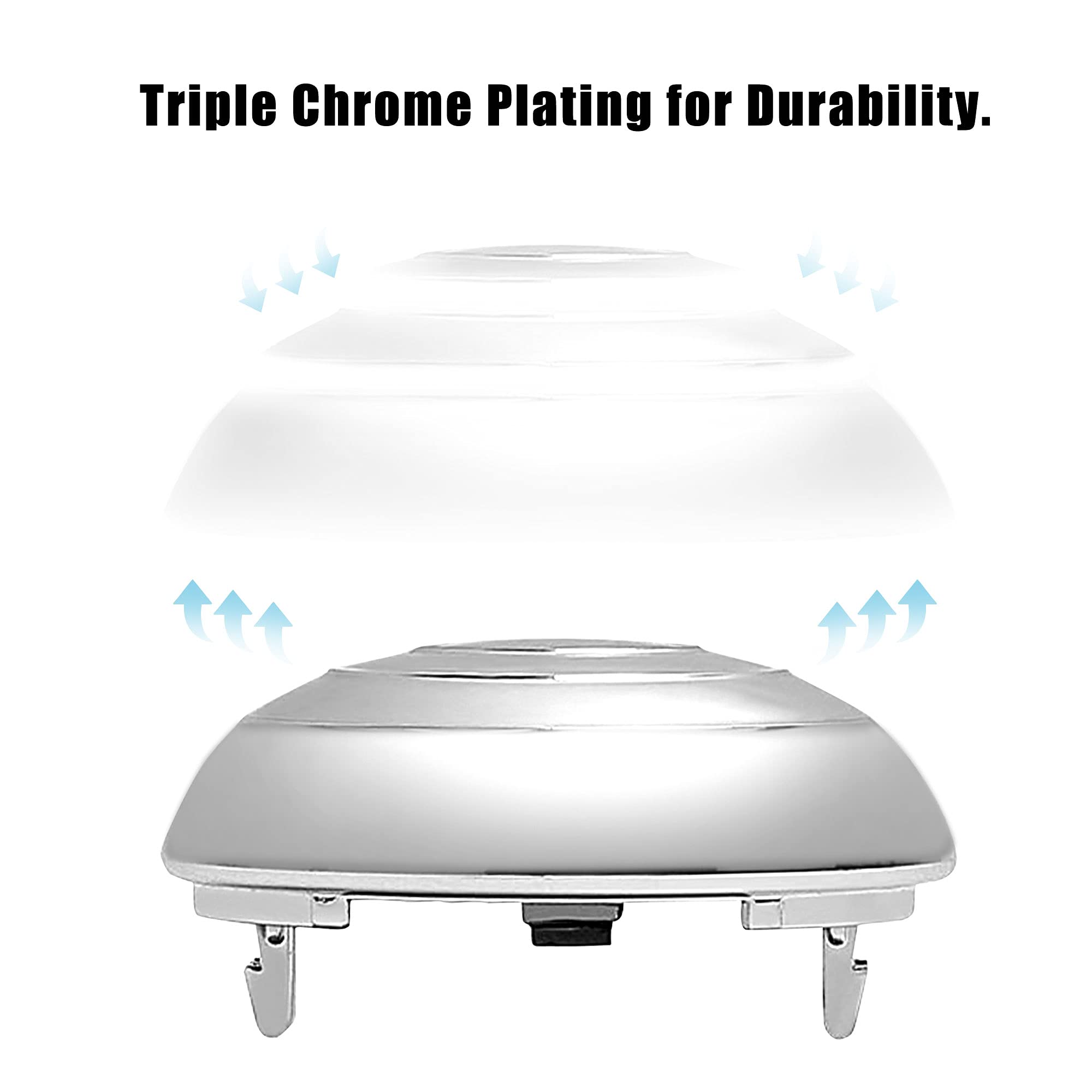 Basiker Fit For Shifter Knob Chrome Cap With Stronger Clips Ford F-150 2004-2005 Oem 4L3Z-7213-Ba Triple Chrome Plated Install In Seconds