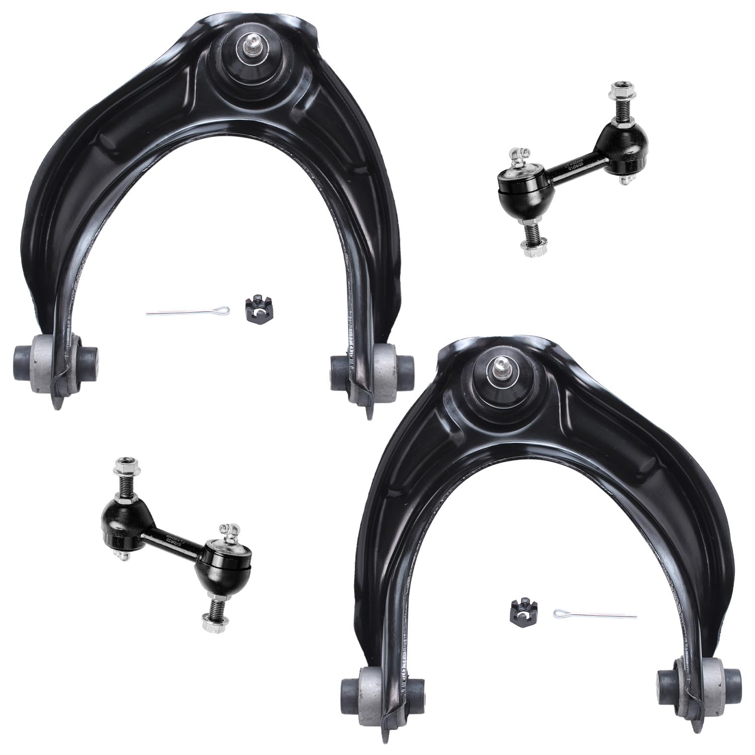 Detroit Axle - 4pc Front End Control Arms Kit for Acura 09-14 TSX, 08-12 Honda Accord, 2 Upper Control Arms w/Ball Joint 2 Sway 