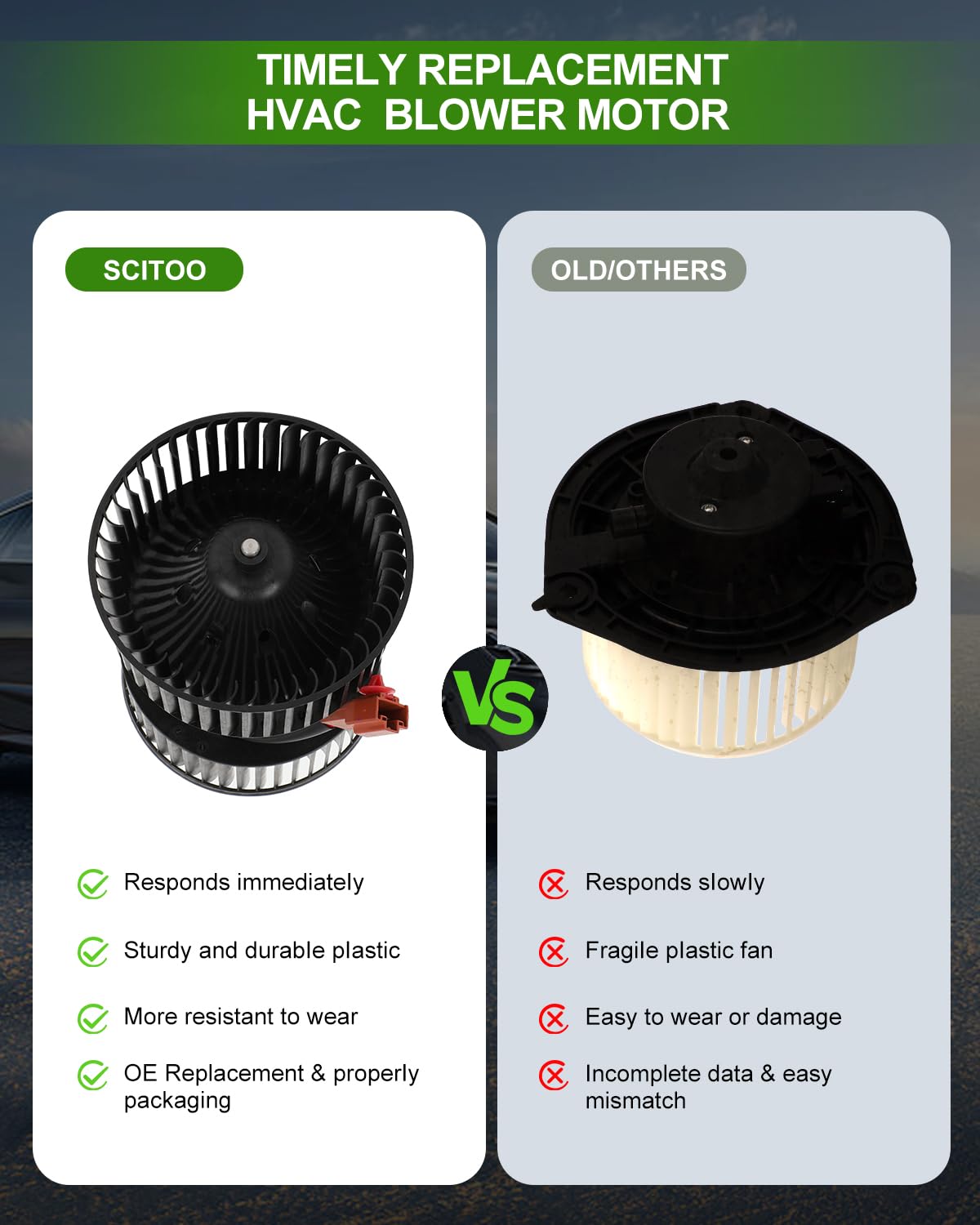 Scitoo Hvac Heater Blower Motor With Fan Cage Front 700116 For Acura For Legend V6 3.2L 1991 1992 1993 1994 1995