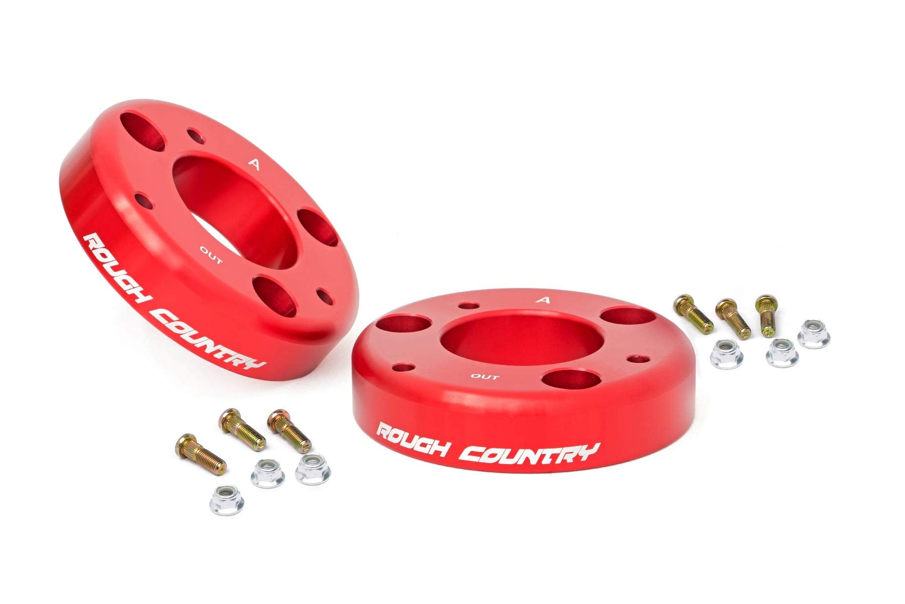 Rough Country 2 Leveling Kit for 2014-2024 Ford F-150 | Anodized Red - 569RED