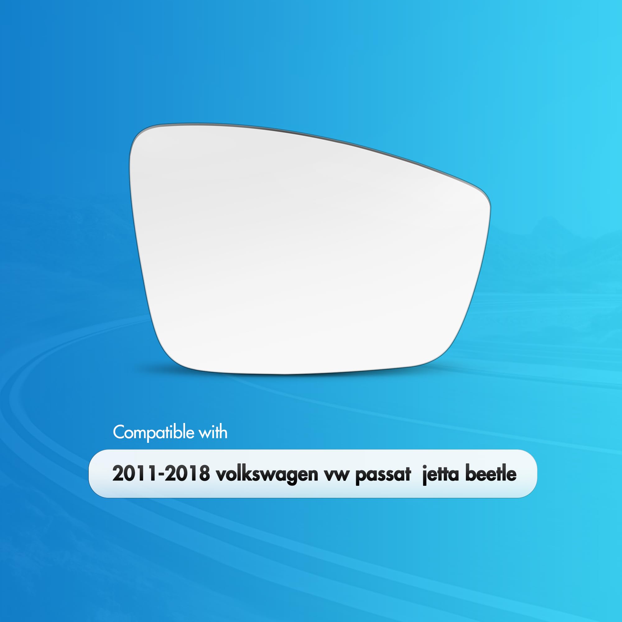 SNEMEEY Passenger Side Mirror Replacement for Volkswagen VW Passat Jetta Beetle 2011 2012 2013 2014 2015 2016 2017 2018, Right S