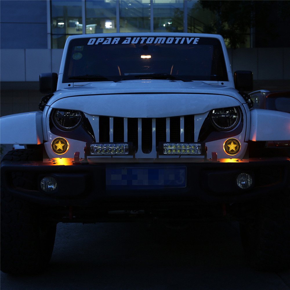 V8 God Turn Signal Star Lights Front Blinkers Led Parking Lights For Jeep Wrangler Jk & Unlimited 2007-2018