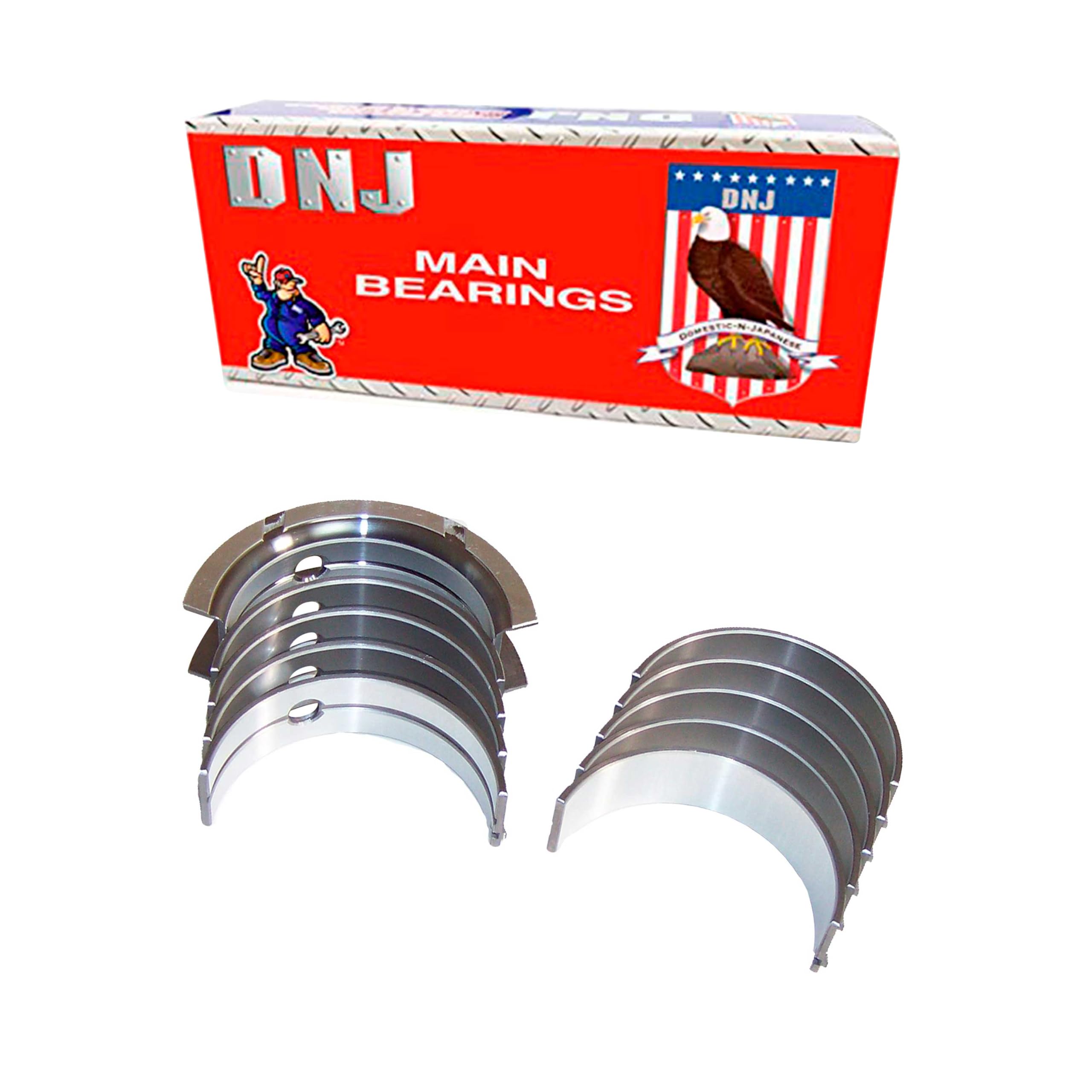 Dnj Mb310.10 Oversize Main Bearings For 1991-2002 / Saturn/Sc, Sc1, Sc2, Sl, Sl1, Sl2, Sw1, Sw2 / 1.9L / Dohc, Sohc / L4 / 16V, 8V / 116Cid / Vin 7, Vin 8, Vin 9