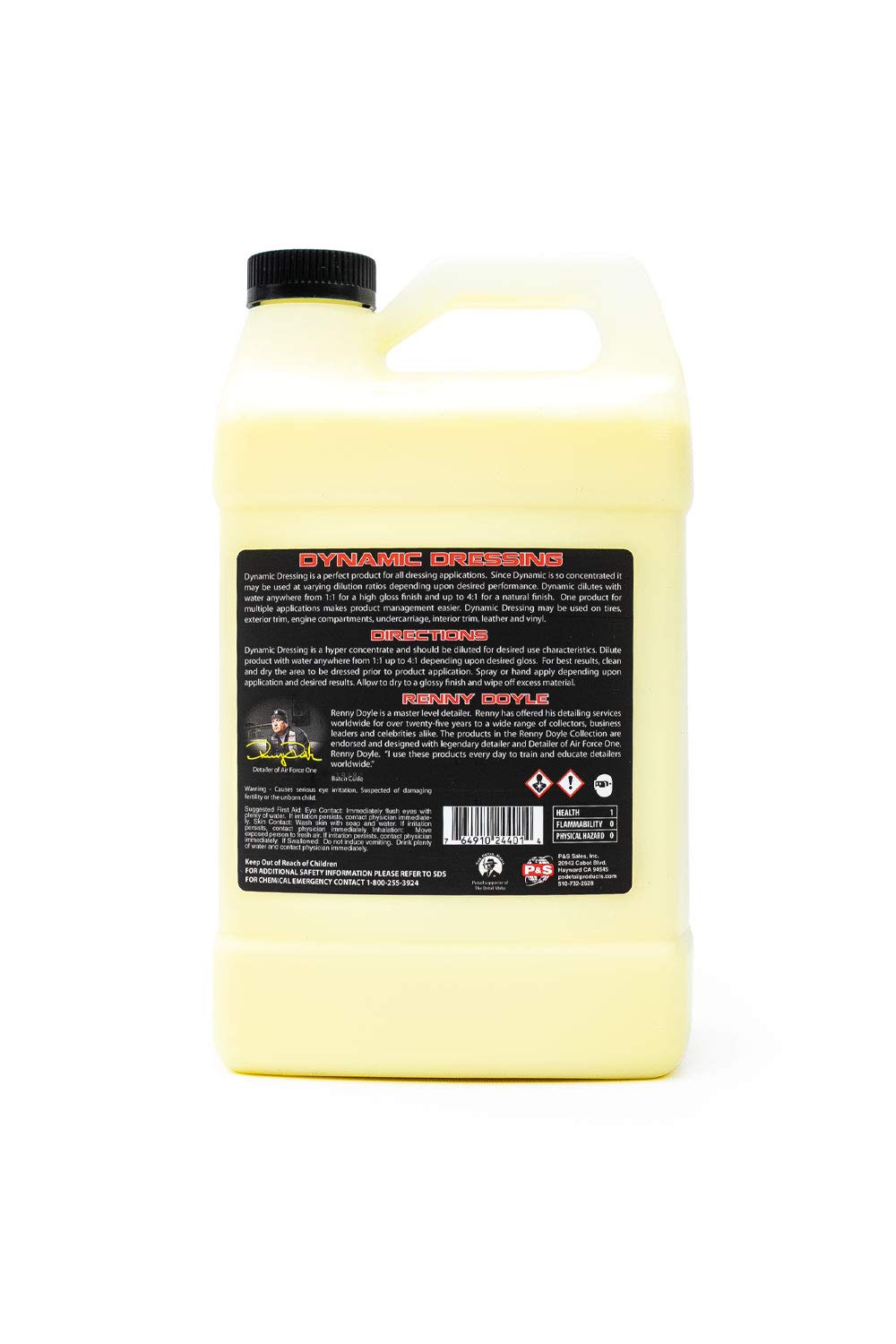 P & S Professional Detail Products Dynamic Dressing Hyper Concentrate; Perfect For Tires, Exterior/Interior Trim, Engine Compartments; Variable Dilution/Gloss Technology (1 Gallon)