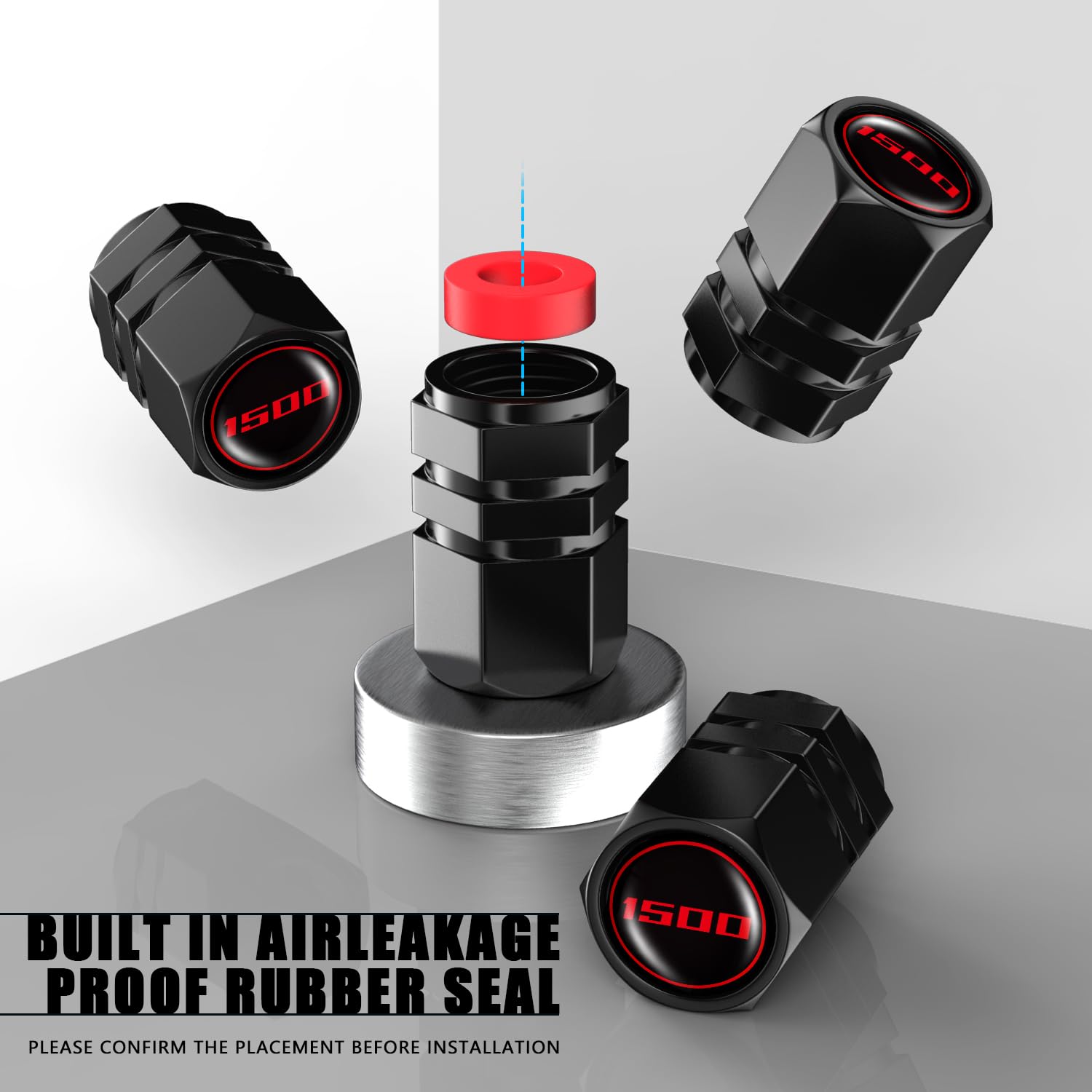 4Pcs Tire Valve Stem Caps To Dodge Challenger Durango Srt 1500 Auto Accessories, Aluminum Tire Valve Cap Set, Corrosion Resistan