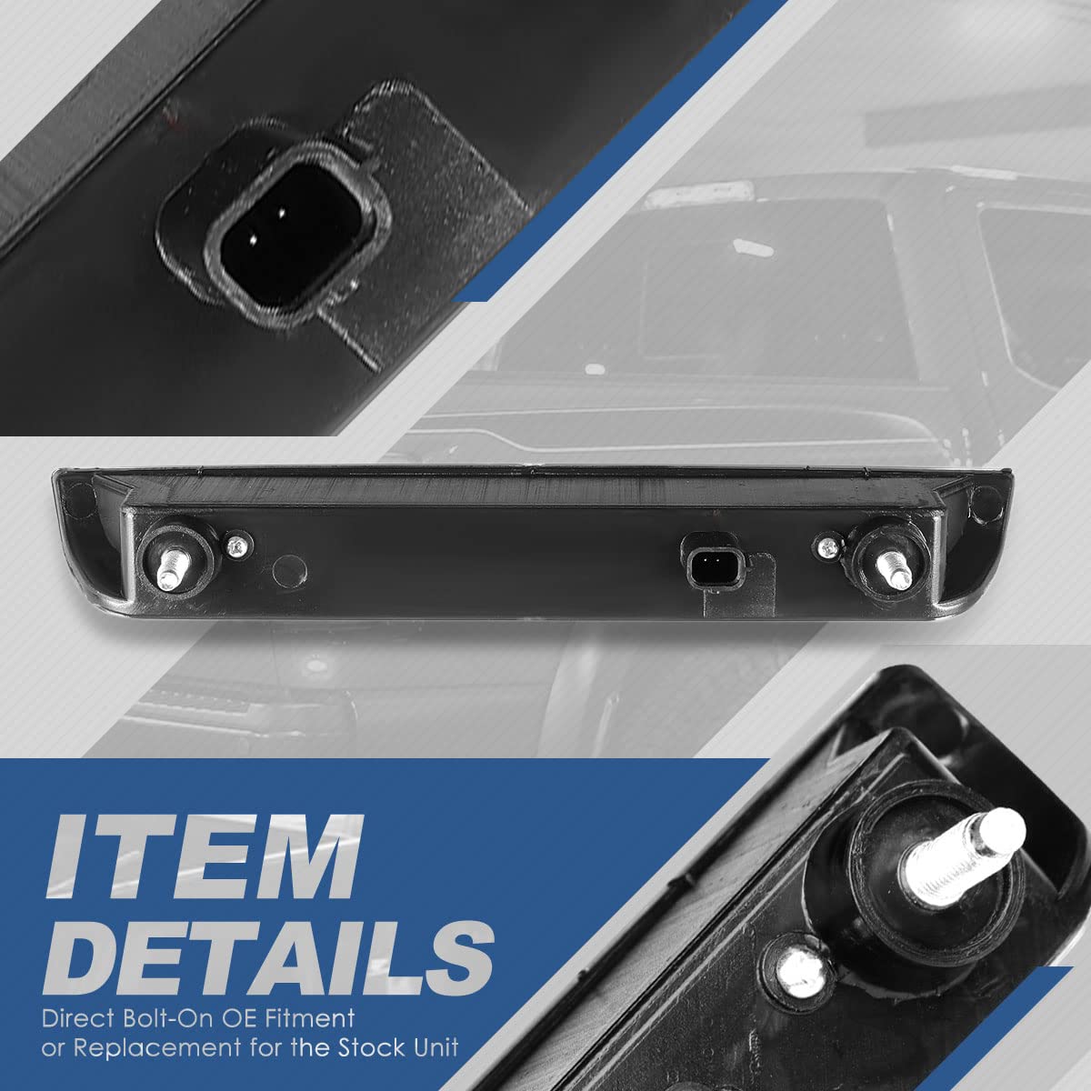 Auto Dynasty Red Housing Full Led Third 3Rd Rear High Mount Brake Light Stop Lamp Compatible With Rogue 14-19