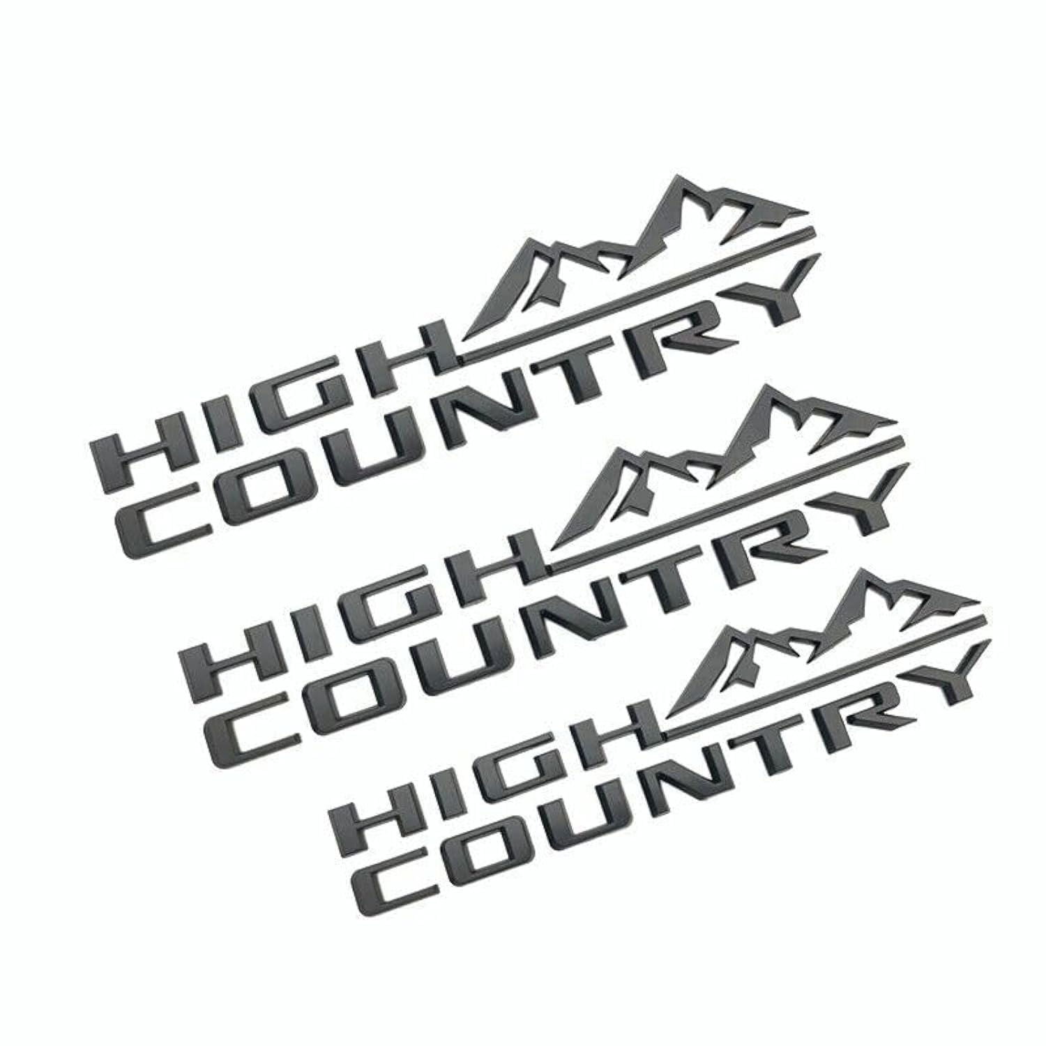 3pcs High Country Fender Tailgate Letter Logo Emblem 3D Badge Namaplate Replacement for 2019-2023 Tahoe Silverado 1500 2500HD 35