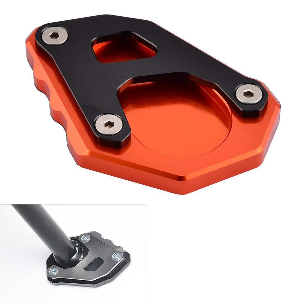 NICECNC Orange Kickstand Kick Side Stand Extension Plate Compatible with KTM 690 Enduro R/SMC R 2019-2021,1050/1090/1190/1290 Ad