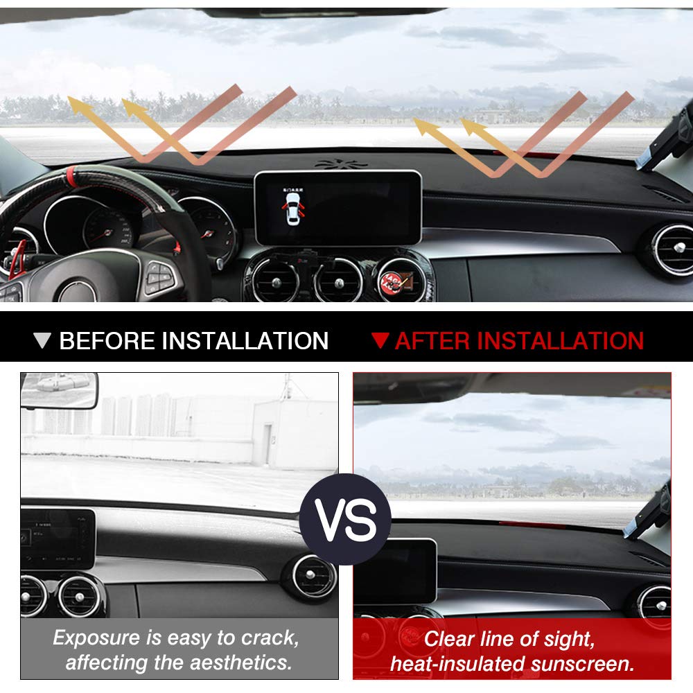 Cartist Suede Dash Mat for Mercedes Benz GLC 2016-2021 2022 Dash Cover Nonslip Dashboard Mat Protector Sunshade No Glare