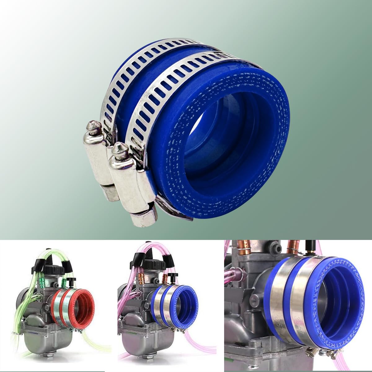 Rxmgf 35 40 45mm Motorcycle Carburetor Rubber Adapter Intake Manifold Carburetor Boot Joints for Motorcycle Carburetor (45mm)