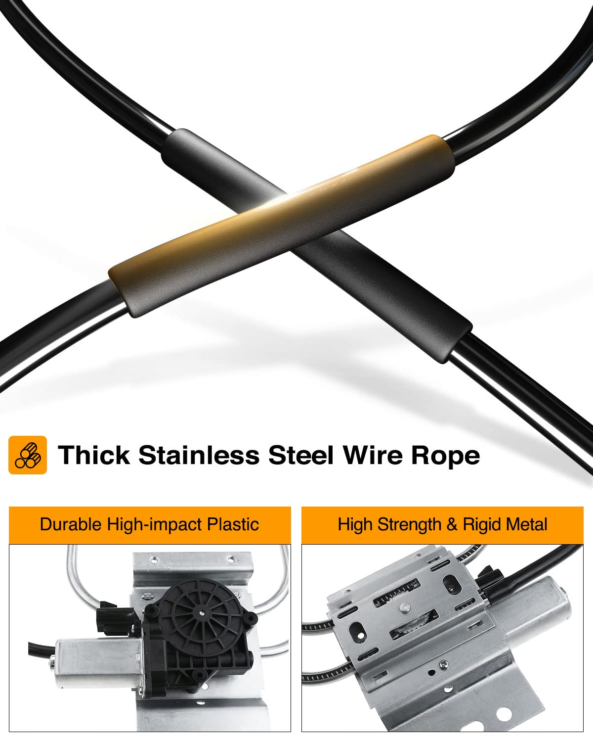 A-Premium Power Electric Window Regulator With Motor Compatible With Freightliner Cascadia Front Left Driver Side