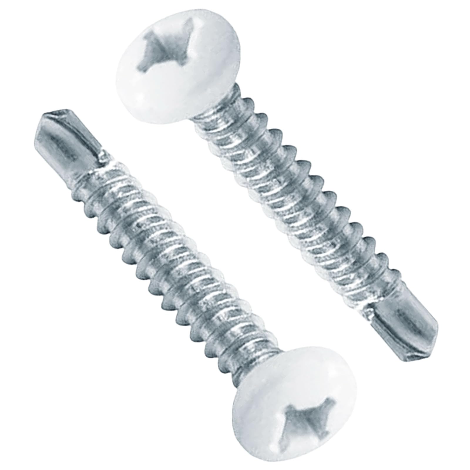 RV Screws White Pan Head Screw 8 X 1 for RV Interior and Exterior, Quad Drive Twin Fast Thread Fasteners, Enclosed Trailer Self-