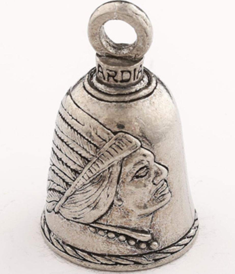 Guardian Bell Indian Bell Good Luck Bell W/Keyring & Black Velvet Gift Bag  Motorcycle Bell  Lead-Free Pewter  Good Luck Gift  M