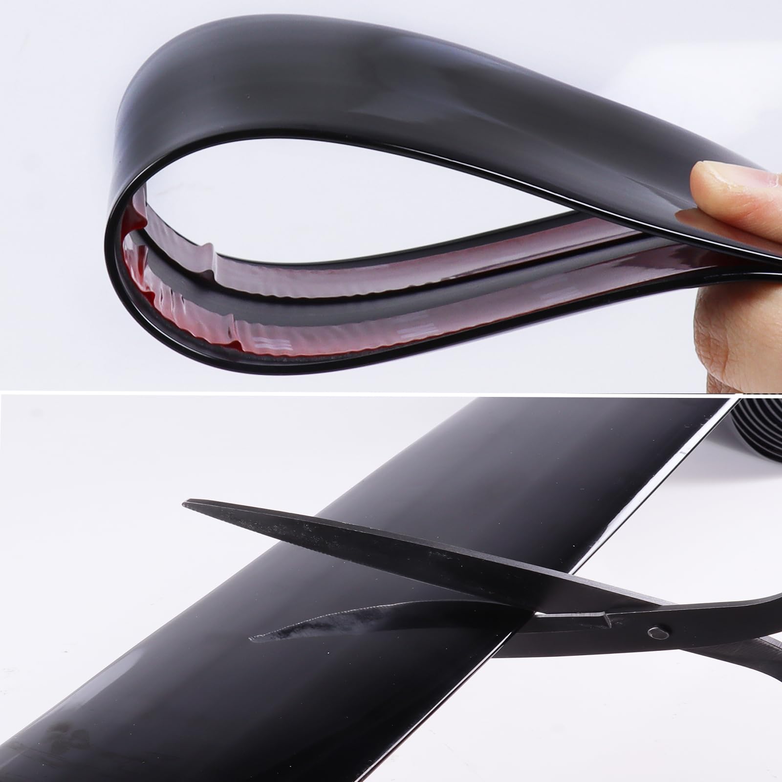 Sbwlkj 25Ft Automotive Trim Molding Glossy Black 1''(25Mm) Heavy Duty Car Side Moldings(Self Adhesive) Uv-Protected Scratch-Proo