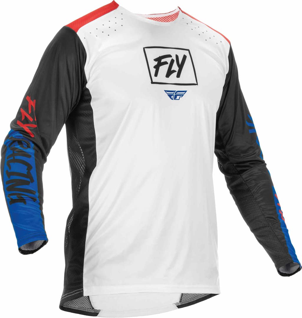 Fly Racing 2022 Adult Lite Jersey (Red/White/Blue, Medium)