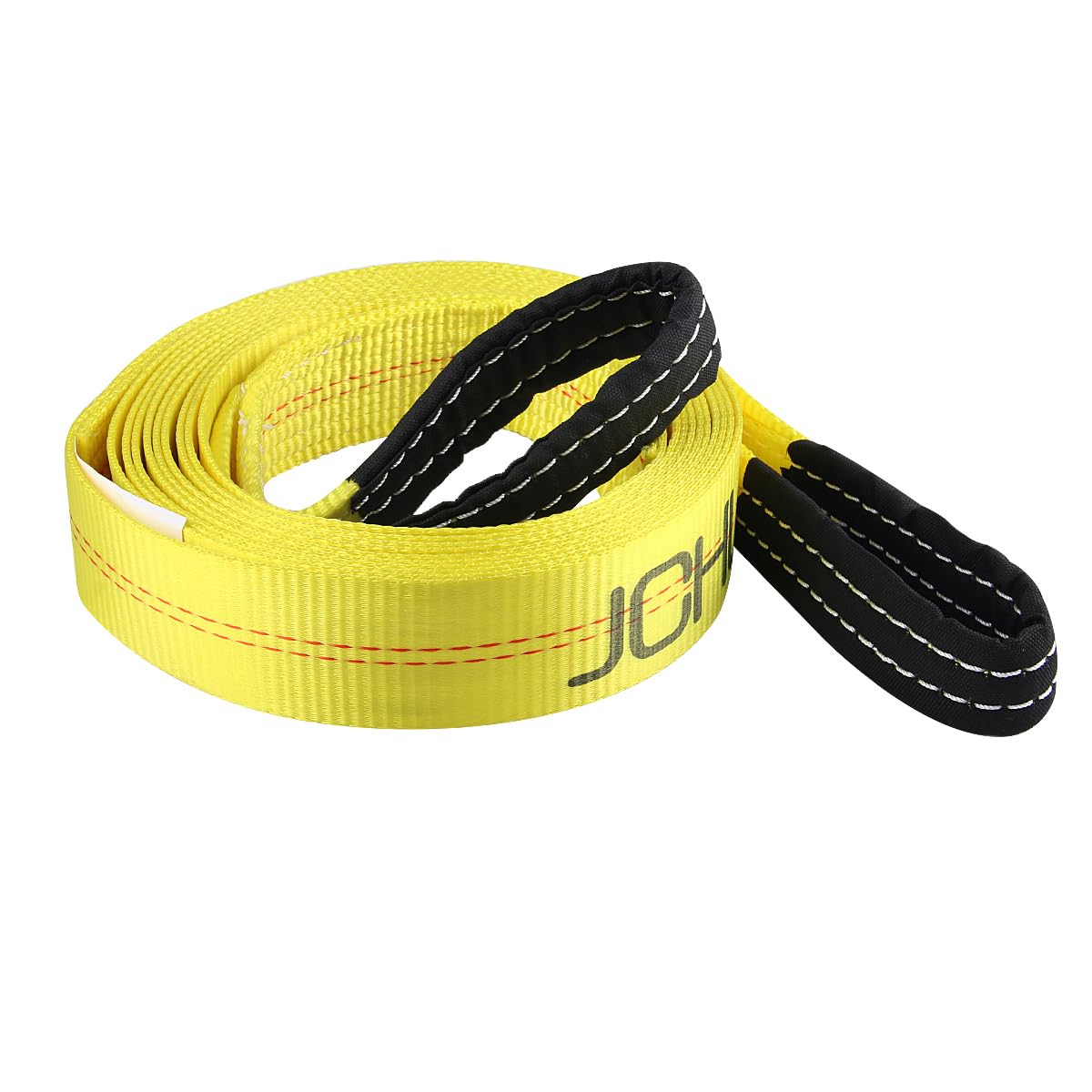 Jchl Recovery Tow Strap With Reinforced Loops 2Inx20Ft Heavy Duty 24,000Lb Break Strength Vehicle Recovery Rope Use For Emergenc