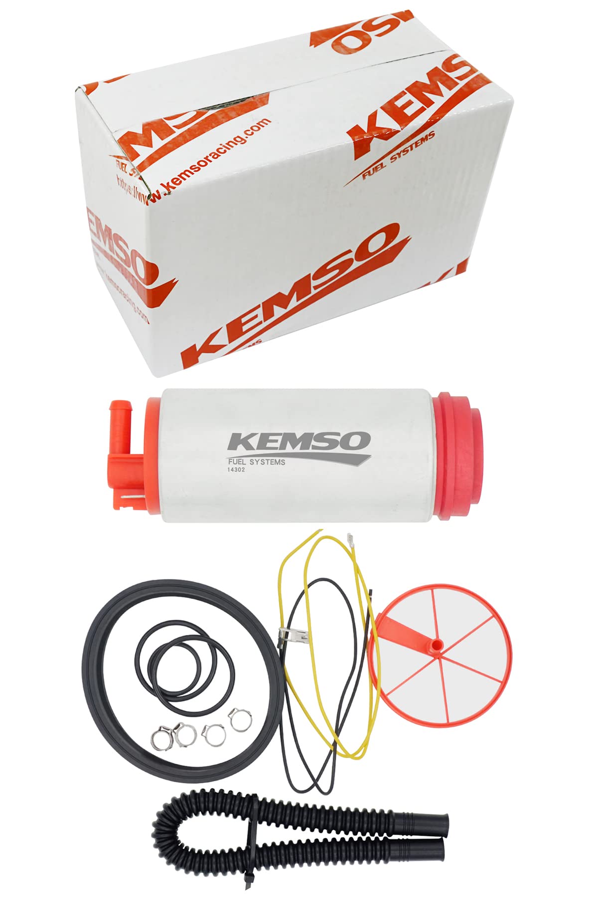 Kemso 340Lph High Performance Electric Fuel Pump For Audi/Vw 1.8T, Replace 9-654-1025, E8424M