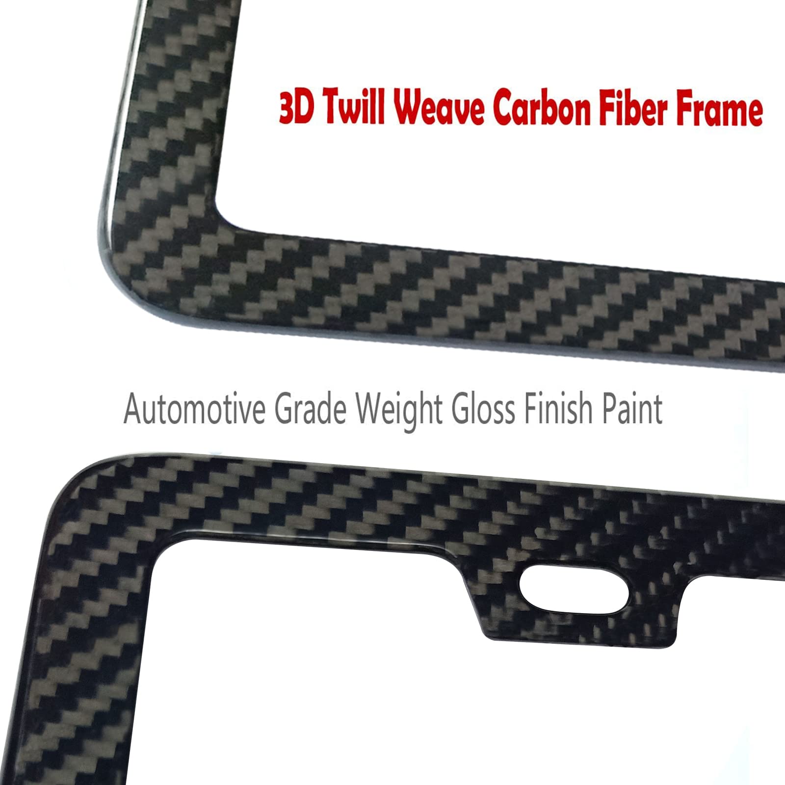 Bggtmo License Plate Frame Carbon Fiber - Stainless Steel License Plate Frames Handmade Covering 100% Real Carbon Fiber | Stainl
