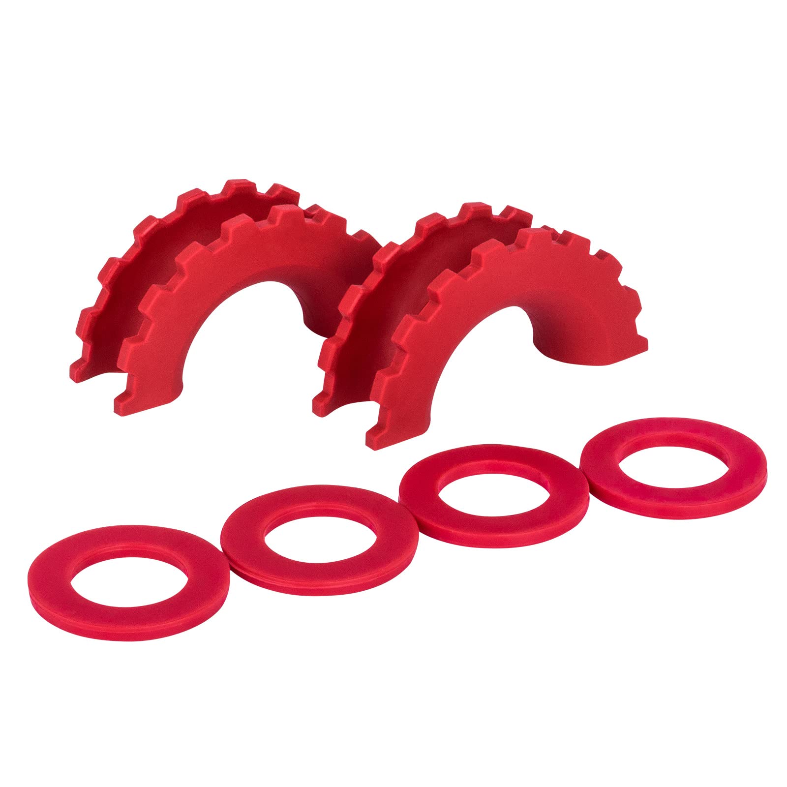 Bunker Indust D Ring/Shackle Isolator Kit,1 Pair Red D-Ring Isolator And 4 Pcs Washers Dring Cover Fit For 3/4'' Shackle Hooks 4