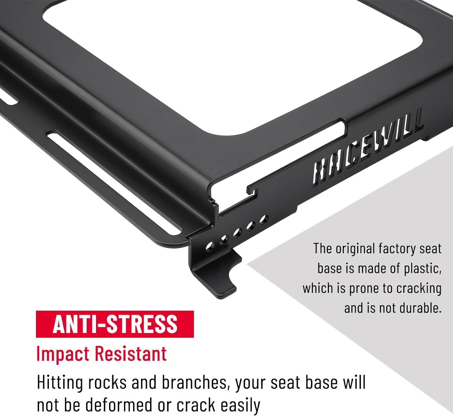 Racewill 2 Pack Utv Seat Bases: Lower And Recline Seat Base Accessories | Compatible With Polaris Rzr 800/900, S 1000, Xp 1000, Xp Turbo, Turbo S, Rs1