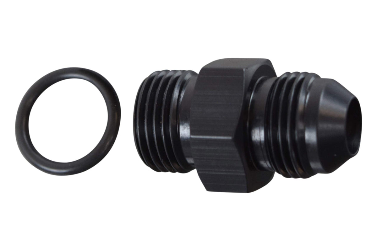 ICT Billet -8AN Flare to 8 Oring ORB Male Fuel Pump Rail Adapter Fitting Flare Hose Plumbing Oil Straight Thread Regulator Port 