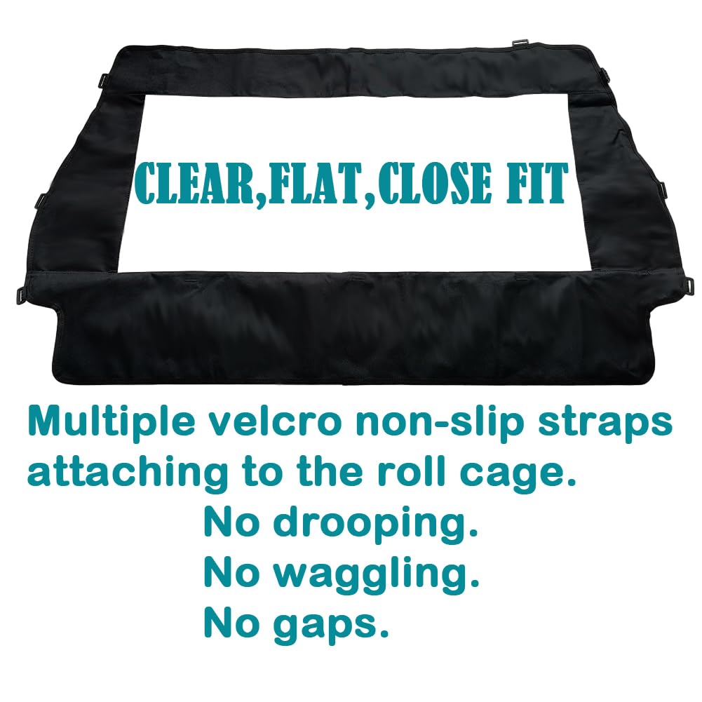 Qymoto Polaris Rzr Xp 900 Rear Window,Rear Windshield, Canvas Soft Full Back Window Panel For 900 Trail, 900 4 Xp, Stop Wind, Rain Dust And Debris From Back