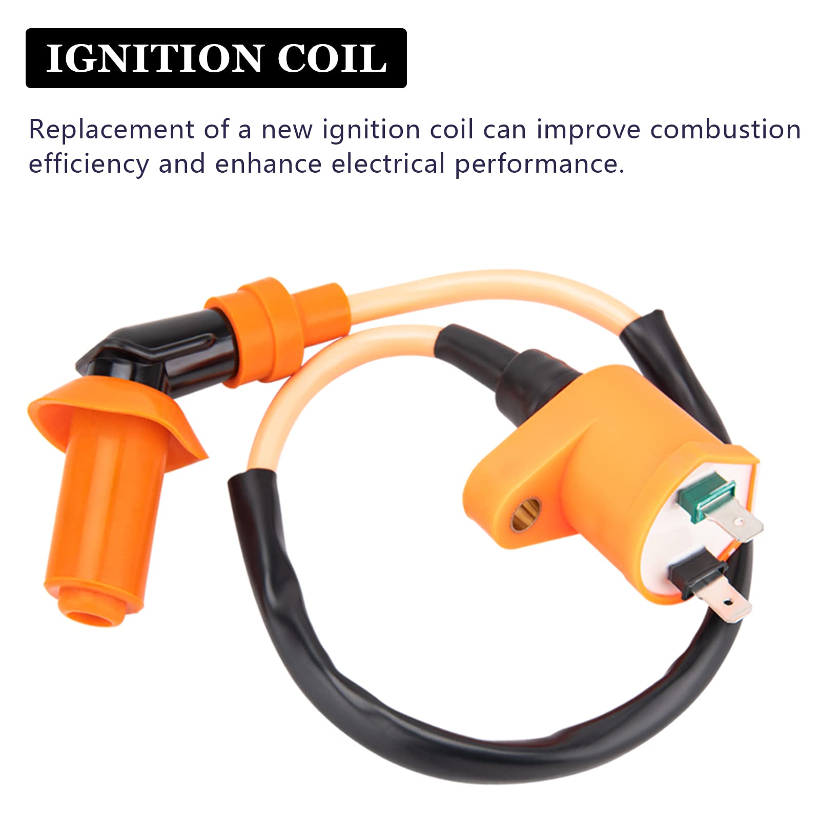 GDDGHS GY6 Ignition Coil Kit - 150cc/125cc/50cc ATV, 6 Pin AC CDI, Voltage Regulator, Rectifier, A7TC Spark Plug