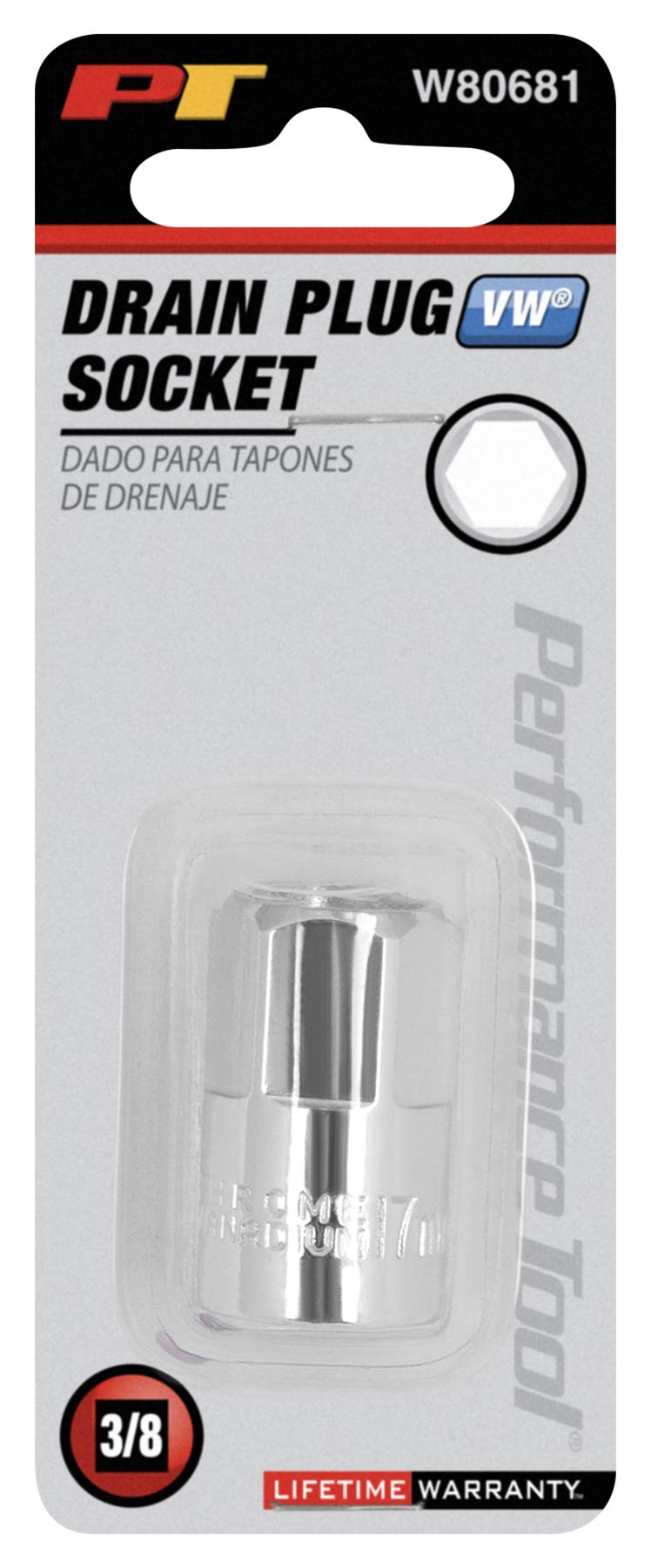 Performance Tool W80681 17Mm Drain Plug Socket For Fill Plugs On Vw And Other German Vehicles