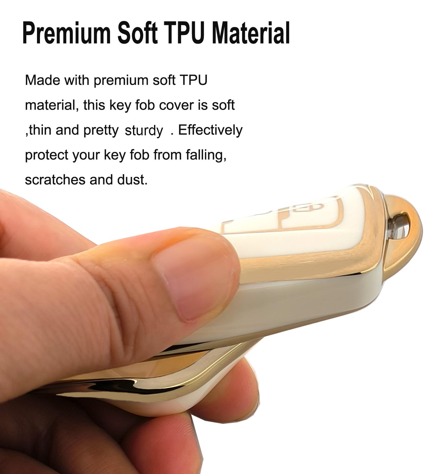 Arruweer Key Fob Cover for Toyota Soft TPU Key Fob Case Holder Protector Compatiable with 2018-2022 Camry RAV4 Highlander Avalon