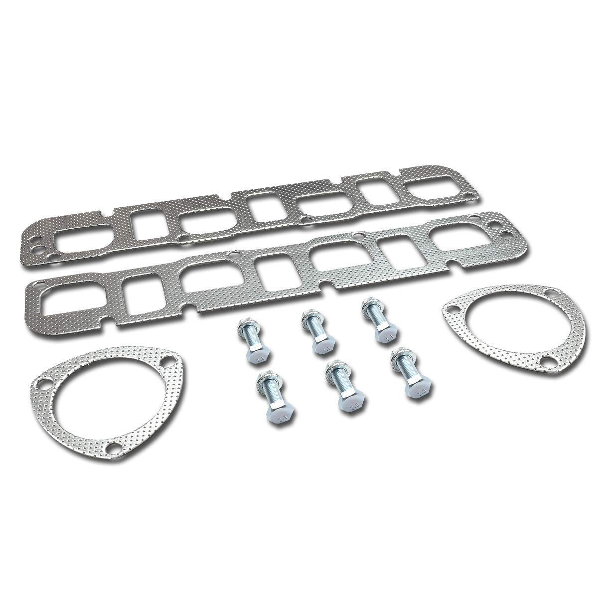 Auto Dynasty Aluminum Exhaust Manifold Header Gasket Set Compatible With 06-19 Dodge Ram Truck 5.7L V8