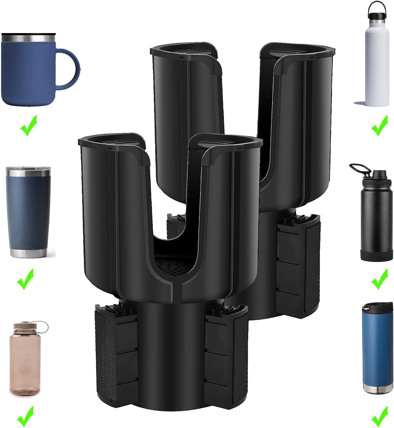 Car Cup Holder Expander Adapter Adjustable Base, Narundren Compatible For Yeti 20/26/30 Oz Hydro Flasks Large 32/40Oz, Fits Most