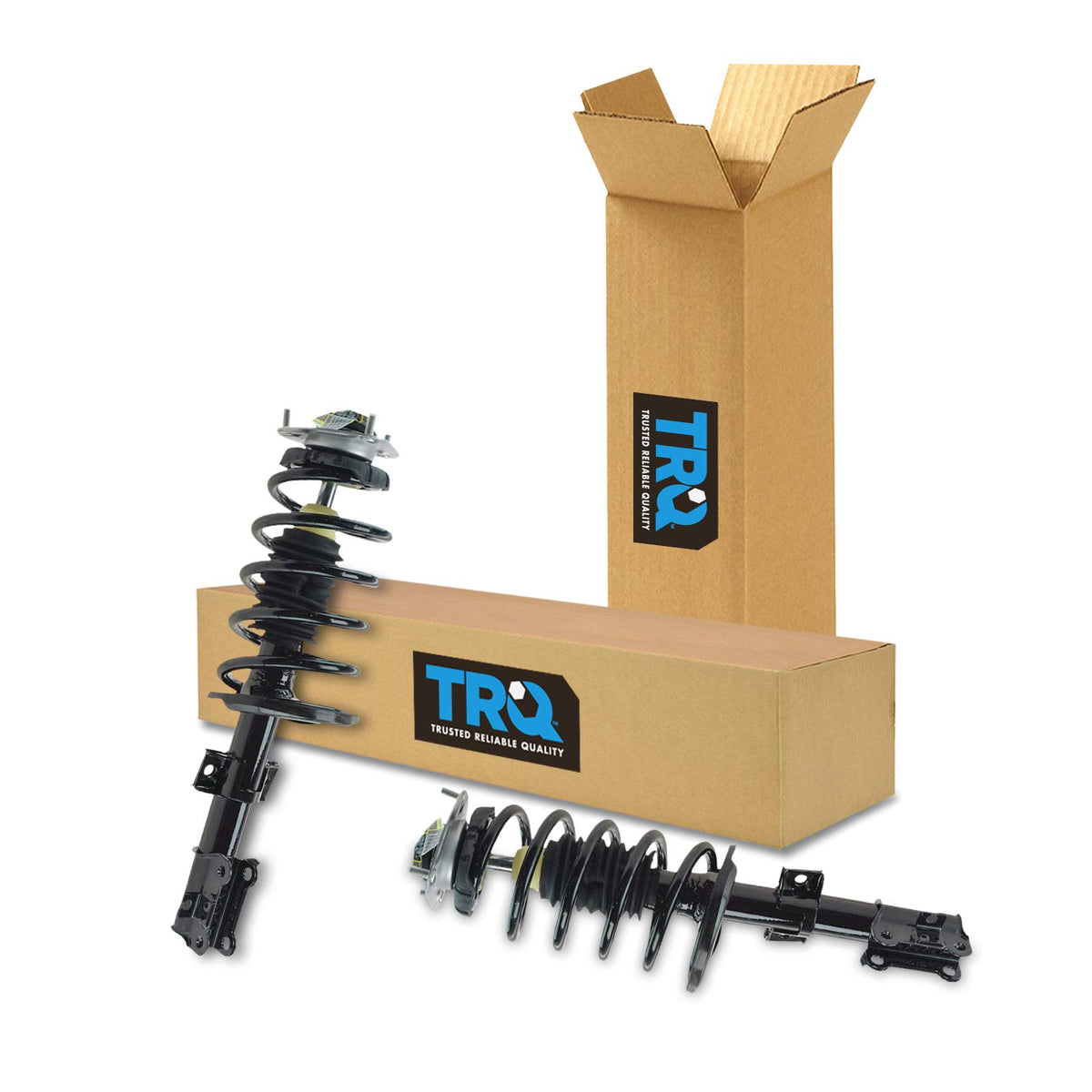 Trq Front Strut & Coil Spring Assembly Set Driver & Passenger Sides Compatible With 03-14 Volvo Xc90