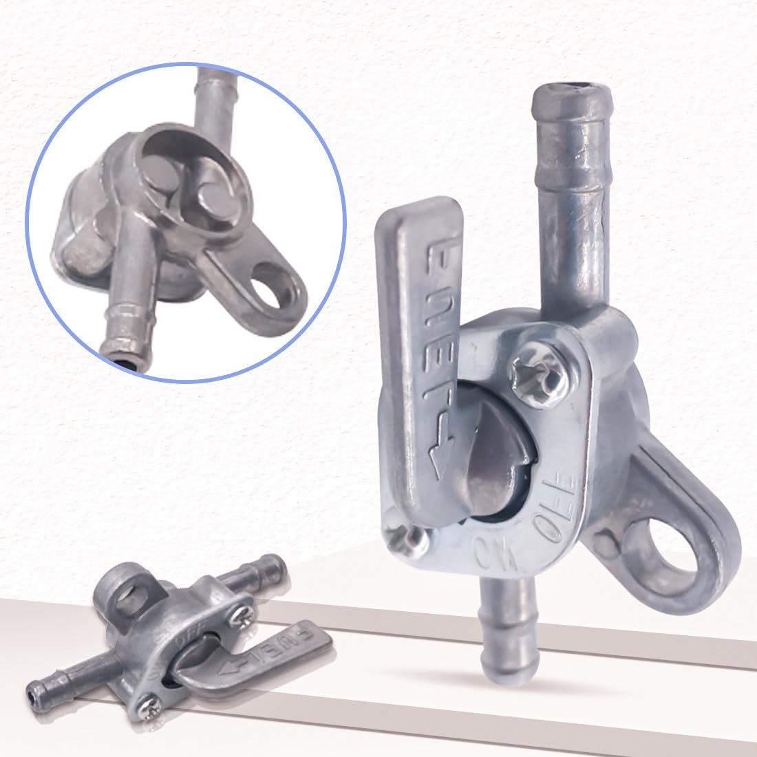 Earlyred 6Mm Gas Fuel Tank Tap Valve Petcock Shut Off Switch Inline For 50Cc 70Cc 90Cc 100Cc 110Cc 125Cc Scooter Pit Quad Mini Dirt Bike Go Kart Tao Tao Atv Motorcycle 0.24 Inch 2Pcs