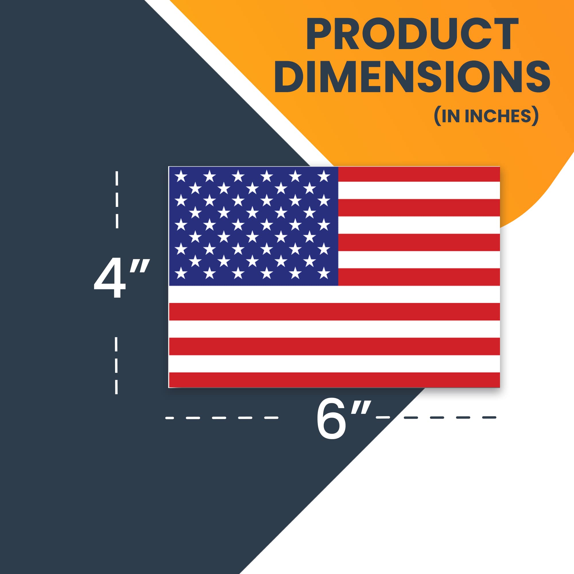 Magnet Me Up American Flag - Heavy Duty Magnetic American Flag (Red, White & Blue - 4'' X 6'') Demonstrate Your Love For Your Co