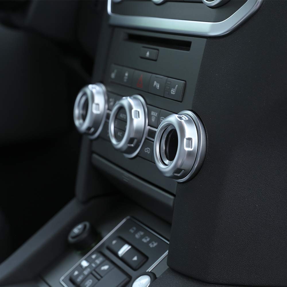 TongSheng Chrome Volume & AC Knobs Trim for Land Rover Discovery 4 LR4 2010-2016, RRS 2010-2013, Freelander 2 2013