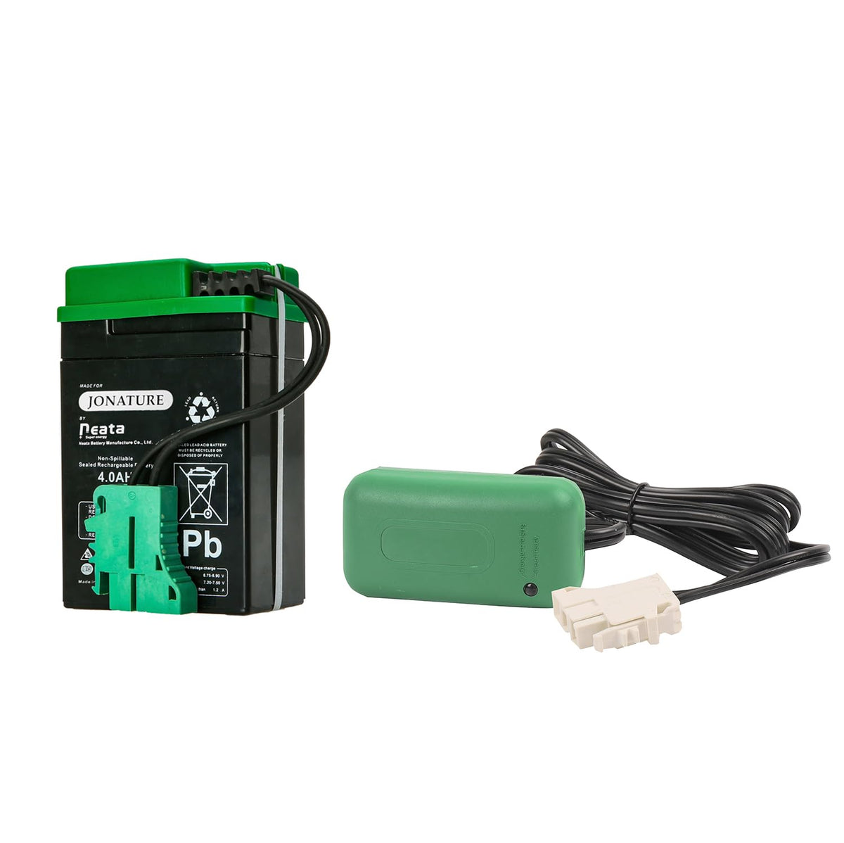 peg perego john deere tractor battery 6v JONATURE 6V Battery + Charger Combo Kit for Peg Perego John-Deere Ride-On Car, Large, Red