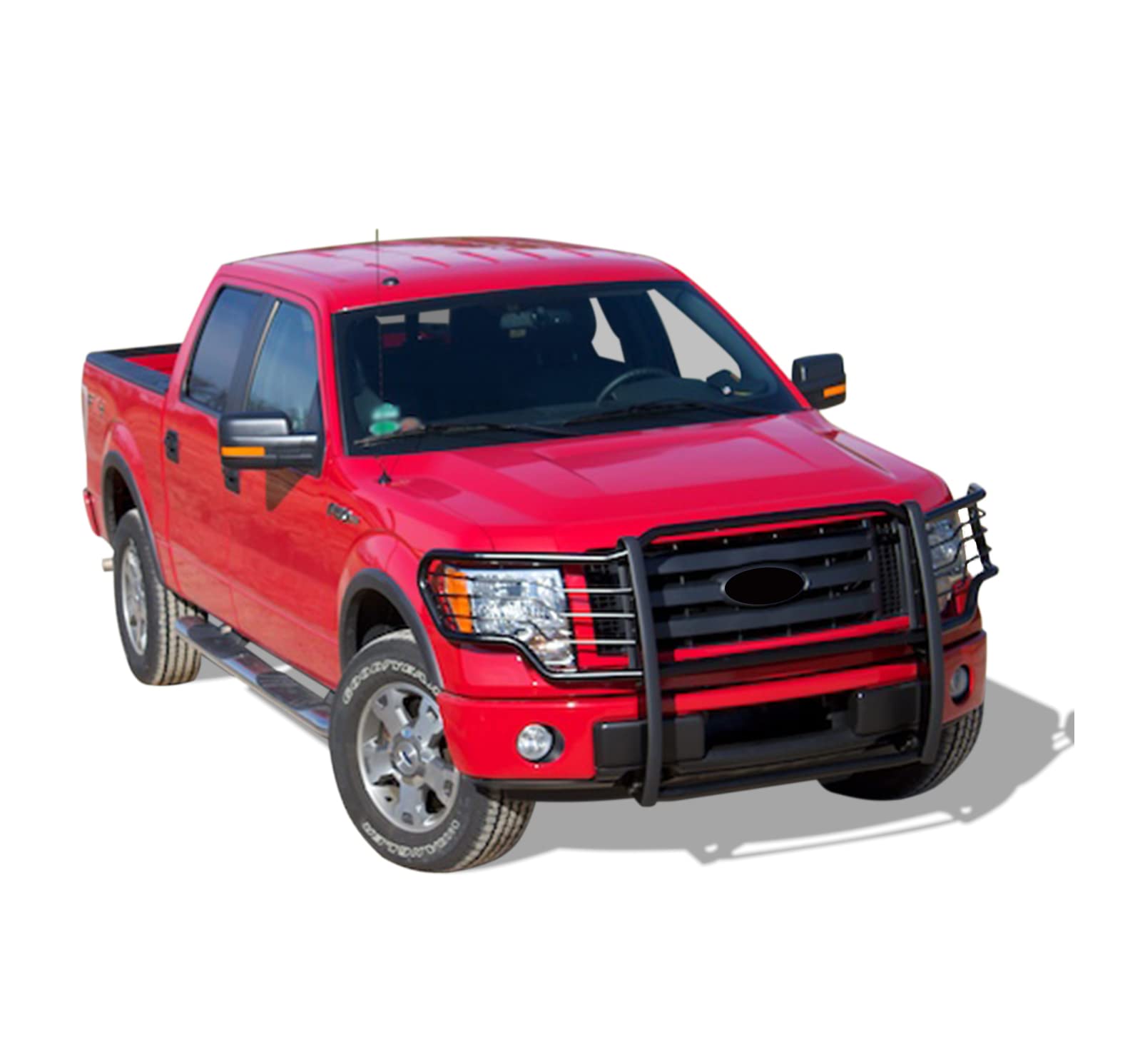 Black Horse Off Road Grille Brush Bumper Guard Modular Alloy Steel Extra Large Black Compatible with 2009-2014 Ford F-150 Model 17FP30MA