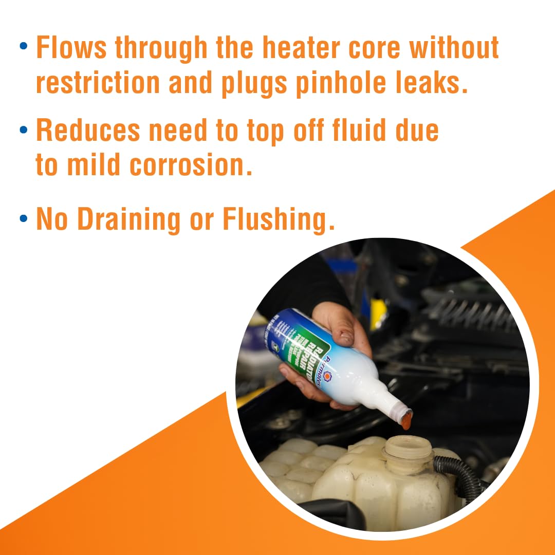 Permatex 30301 Radiator Repair - Stop Leak, 16 Fl Oz, Protecting Against Coolant Loss, Stopping Leaks And Seepage From Head Gask